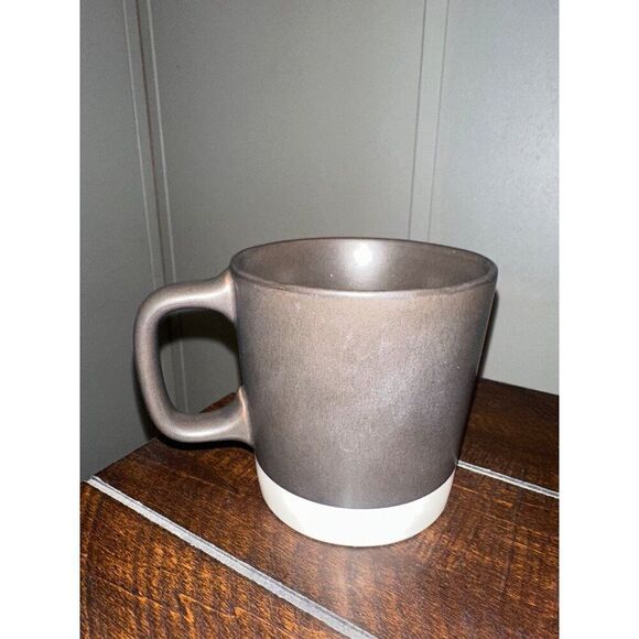 STARBUCKS 2018 Brown Dipped Iridescent Square Handle Coffee Mug White Bottom - Picture 4 of 12